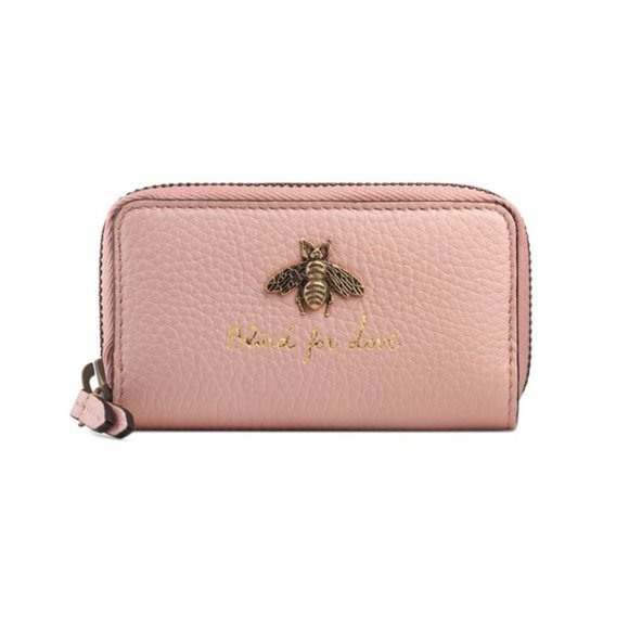 Gucci Pebbled Calfskin Blind For Love Animalier Key Case in Perfect Pink… - Picture 2 of 3